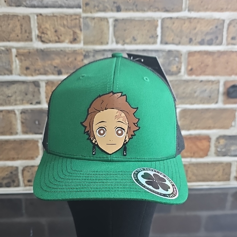 Green Anime Character Cap